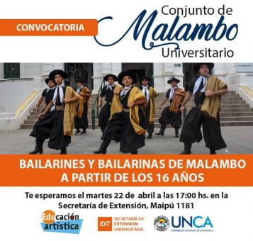 Convocatoria para el conjunto de Malambo Universitario