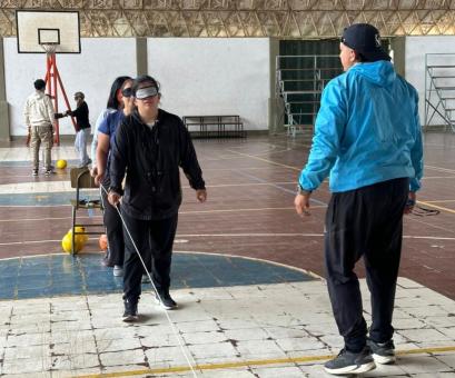 Iniciación deportiva en fútbol para ciegos